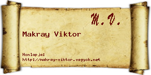 Makray Viktor névjegykártya