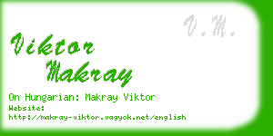 viktor makray business card